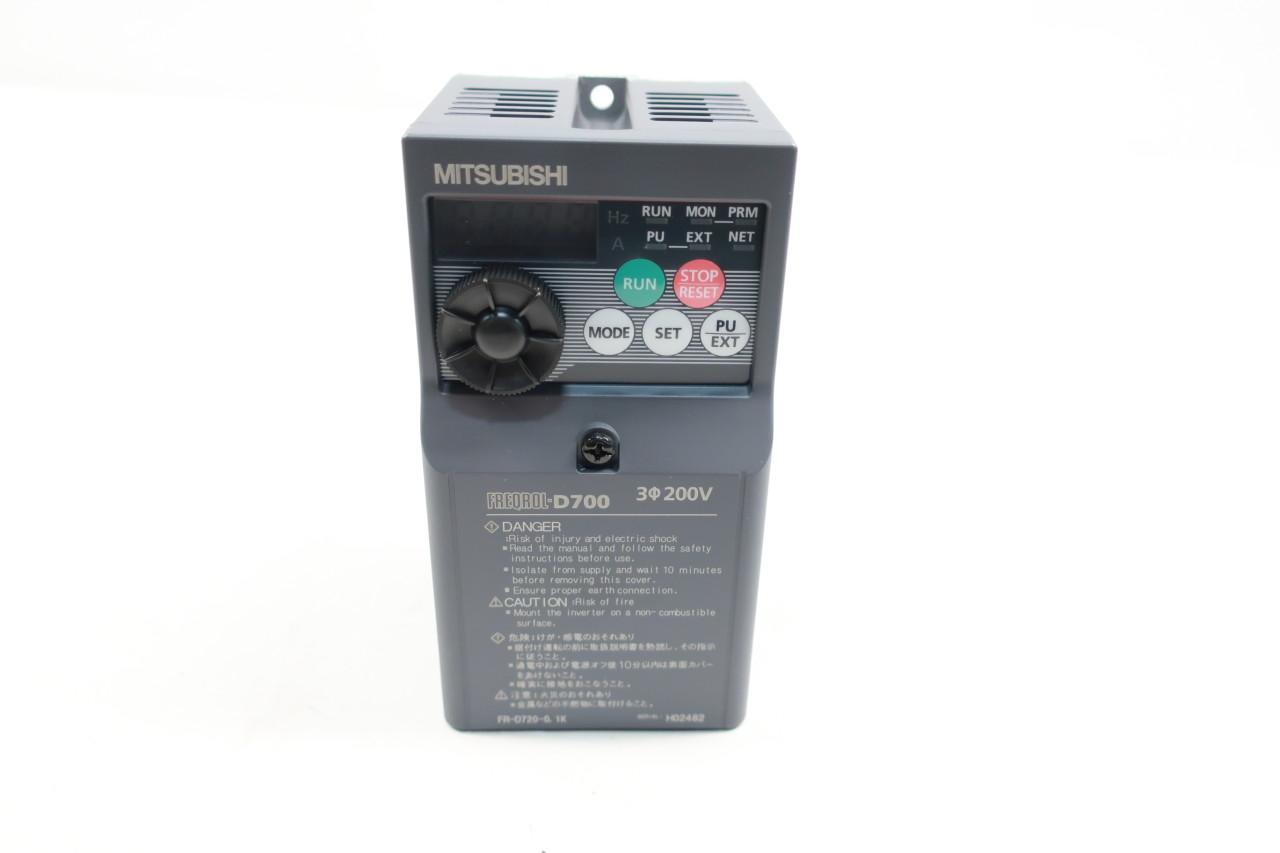 Mitsubishi FR-D720-0.1K Freqrol D700 Inverter 200-240v-ac 0.2-400hz  200-240v-ac