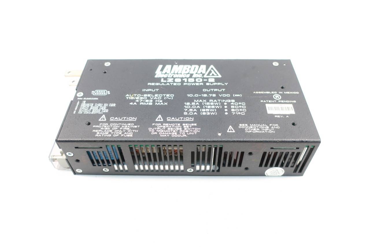 Lambda Lzs150 2 Power Supply 115 230v Ac 10 15 75v Dc 12 5a Amp 158w