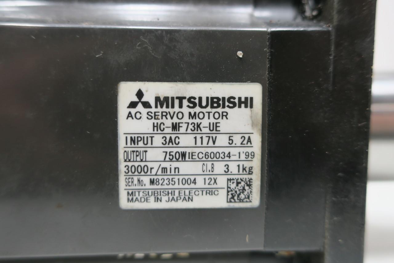 MITSUBISHI HC-MF73K-UE 3PH 750W 3000RPM 117V-AC SERVO MOTOR