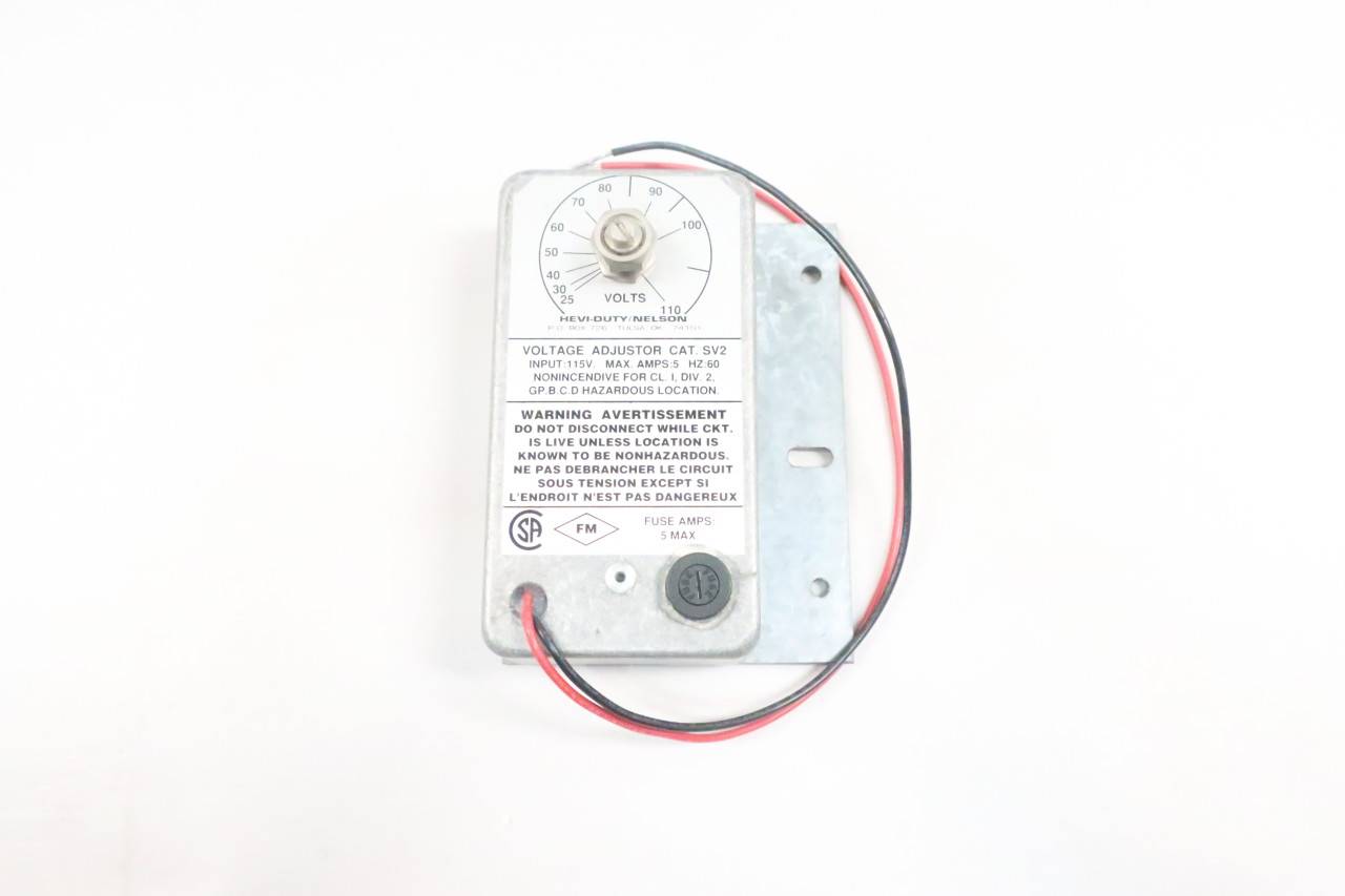 Nelson SV2 Heviduty Voltage Adjustor 5a Amp 115vac