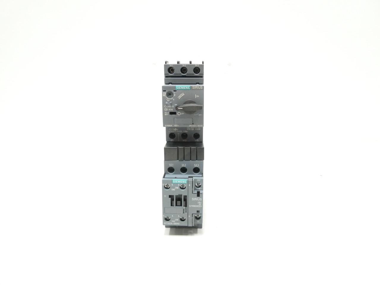 Siemens 3RA2120-1KA24-0BB4 S0 Load Feeder Fuseless Direct Start, AC 400V, 9-12.5A, DC 24V Screw Terminal — Elektromotoren
