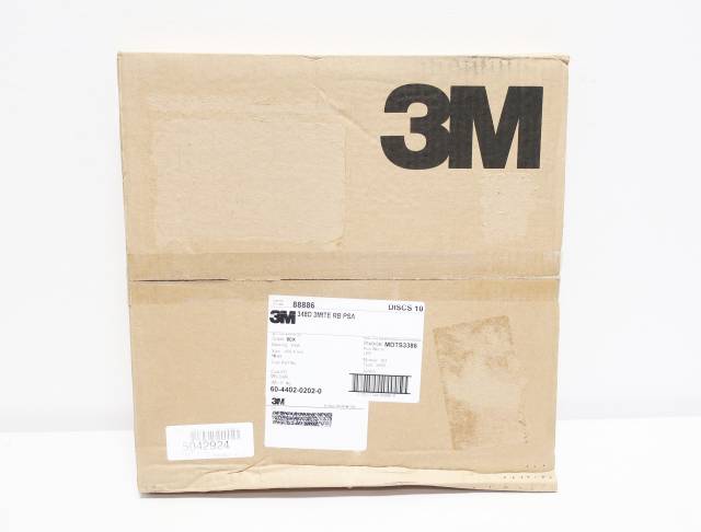 BOX OF 10 3M 88886 348D 3MITE RB PSA 16IN 80X COATED SANDING DISC