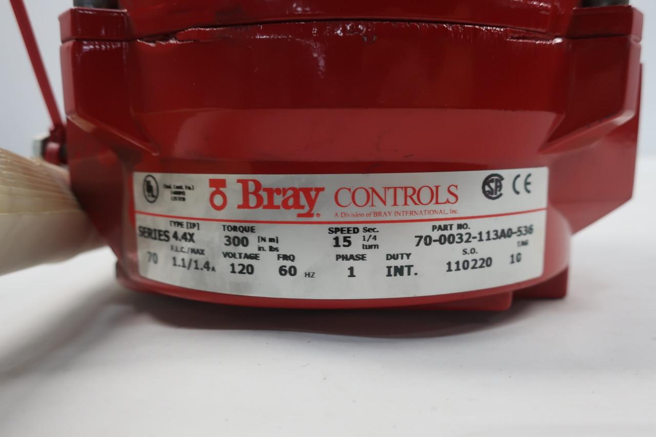 BRAY 70-0032-113A0-536 SERIES 70 ELECTRIC VALVE ACTUATOR 1PH 300NM 120V-AC