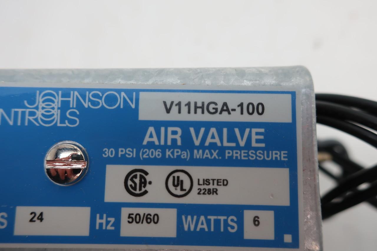 Johnson Controls 3 way solenoid air valve V11HGA-100 24Volts 