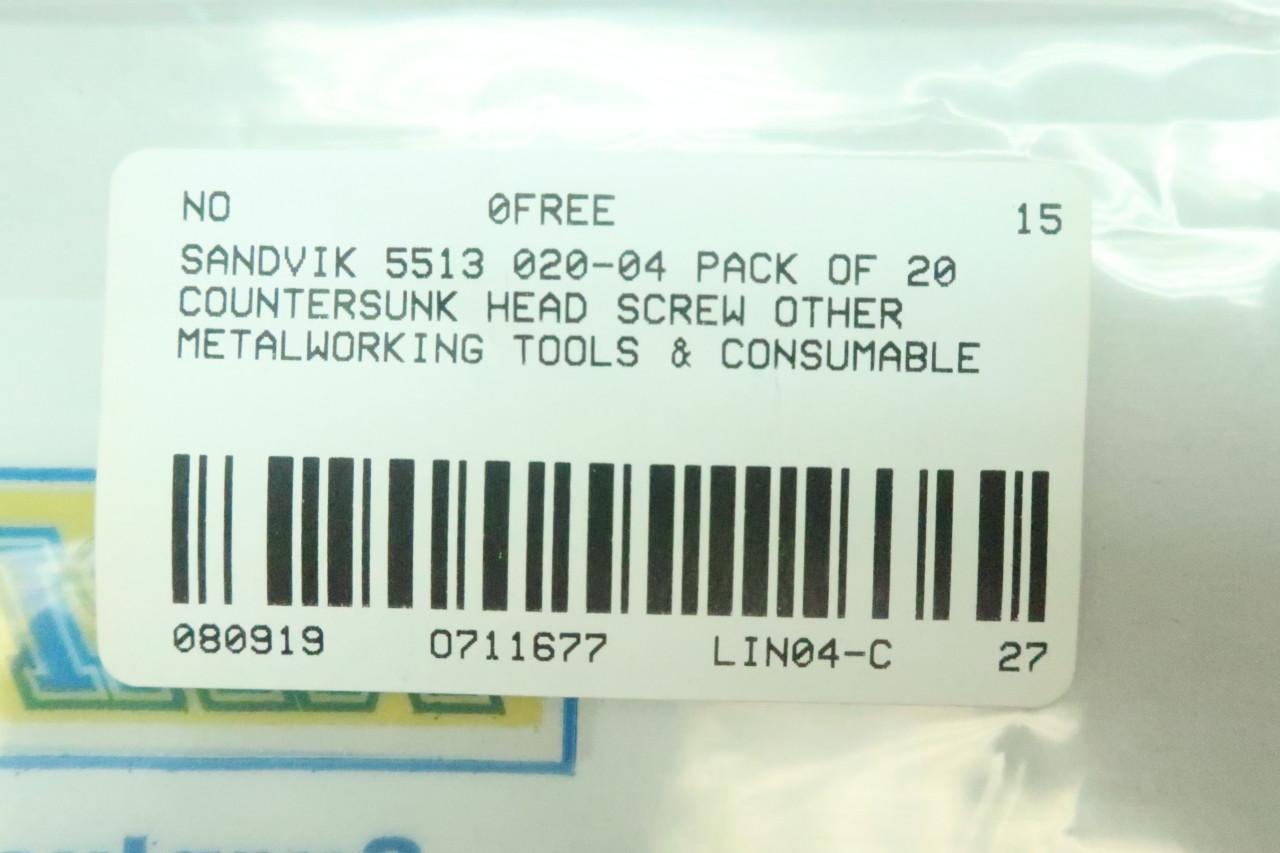 Countersunk Head Screw Sandvik Coromant 5513 020-43 Pack of 1