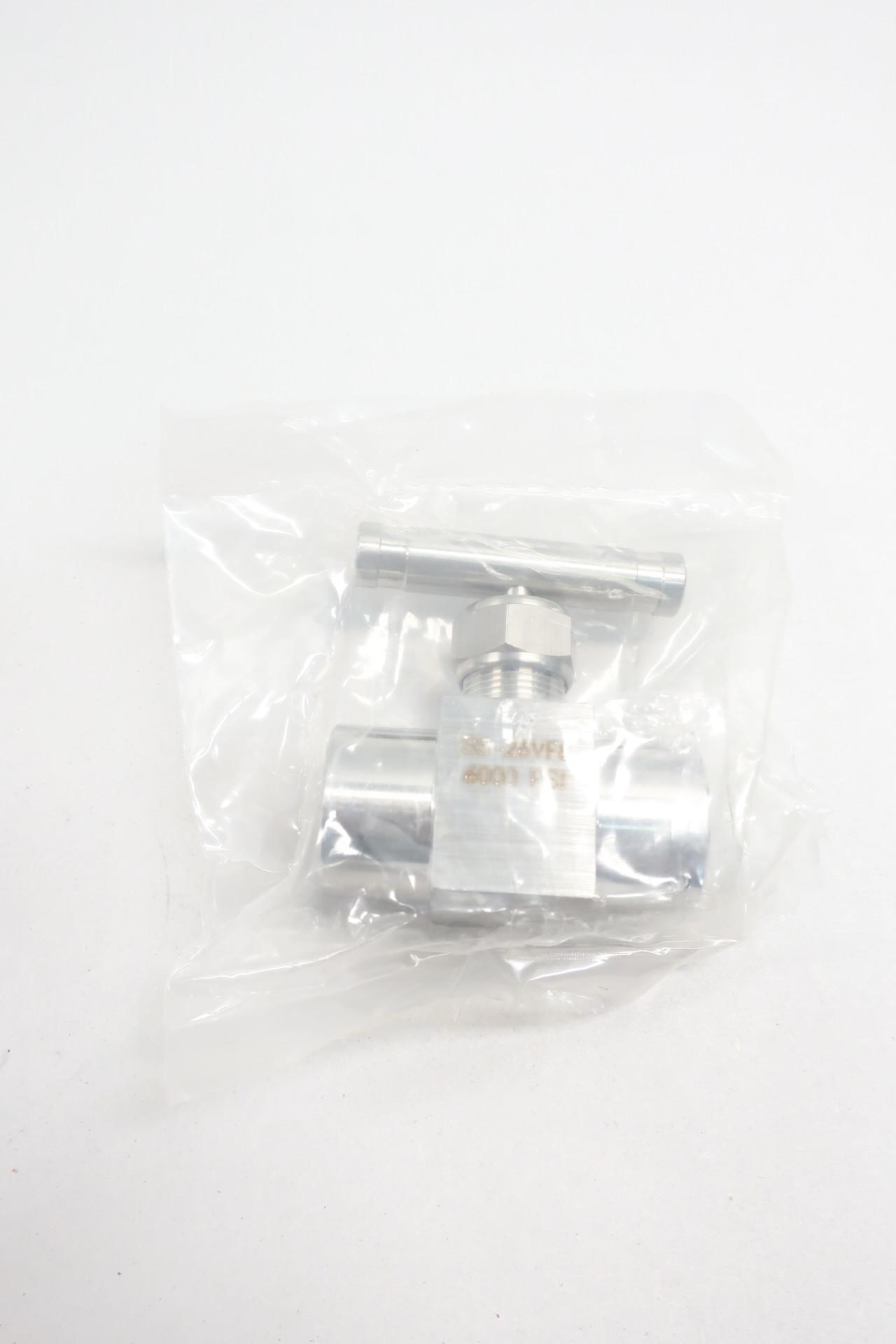 Box Of 2 Whitey SS-26VF8 Manual Stainless Needle Valve 6000psi 1/2in Npt 