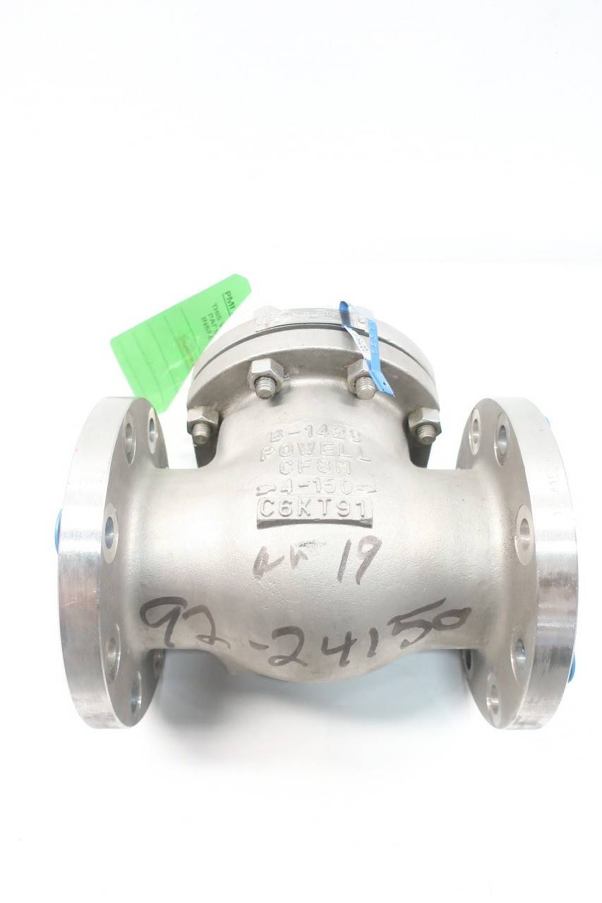 Powell 4.0 2342FM0TXXX Stainless Flanged Check Valve 4in 150