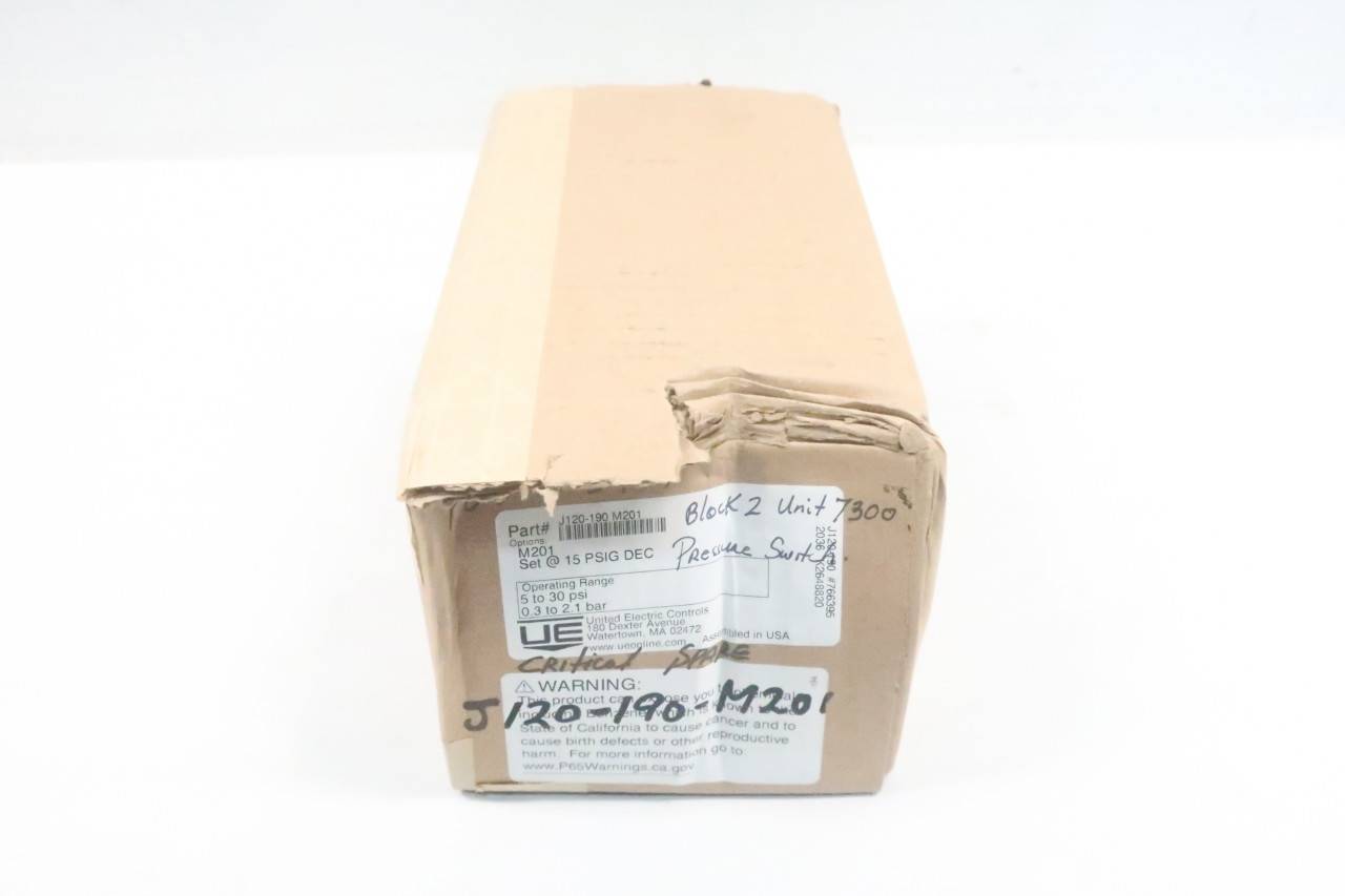 Ue United Electric J120-190 M201 Pressure Switch 5-30psi