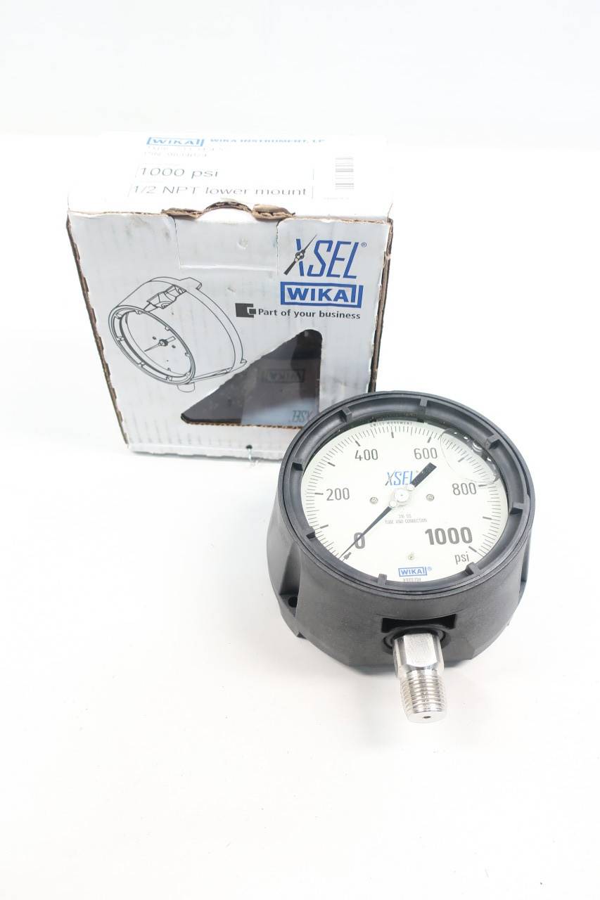 Wika 233.34 4.5 9834074 Xsel Pressure Gauge 41/2in 01000psi 1/2in Npt