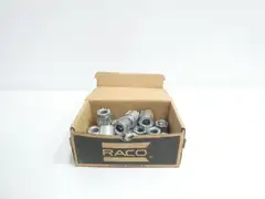 BOX OF 25 HUBBELL RACO 1502 STEEL 3-PIECE COUPLING CONDUIT FITTING 1/2IN