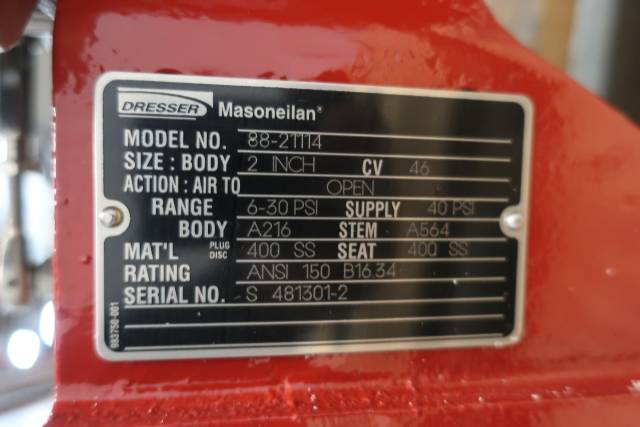 MASONEILAN DRESSER 88-21114 SVI2-2112311 150 STEEL 2IN CONTROL VALVE ...