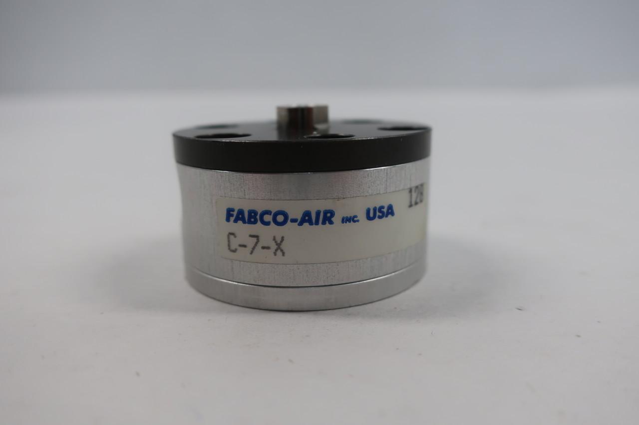 Fabco-Air C7X Pancake Line Double Acting Pneumatic Cylinder C-7-X 