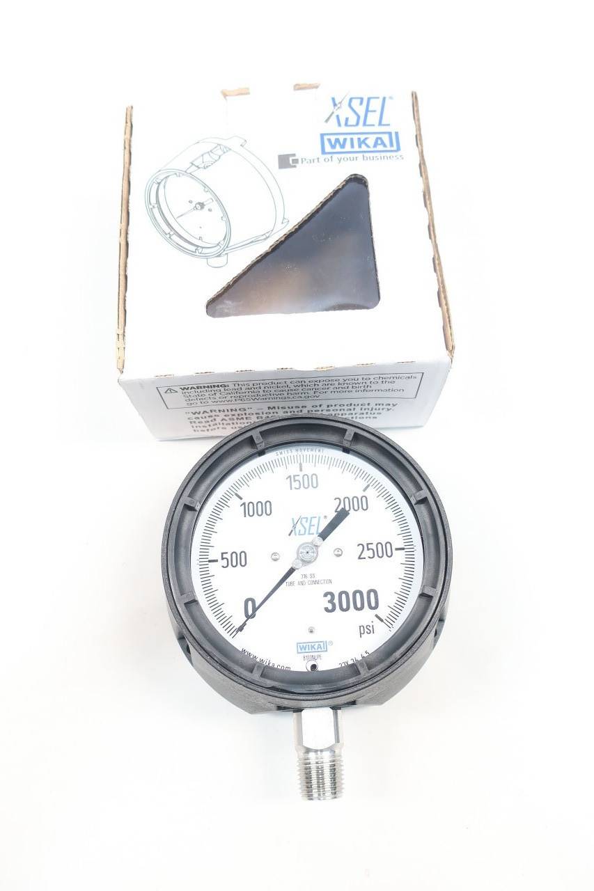 Wika 9834923 232.34 Xsel Pressure Gauge 41/2in 03000psi 1/2in Npt