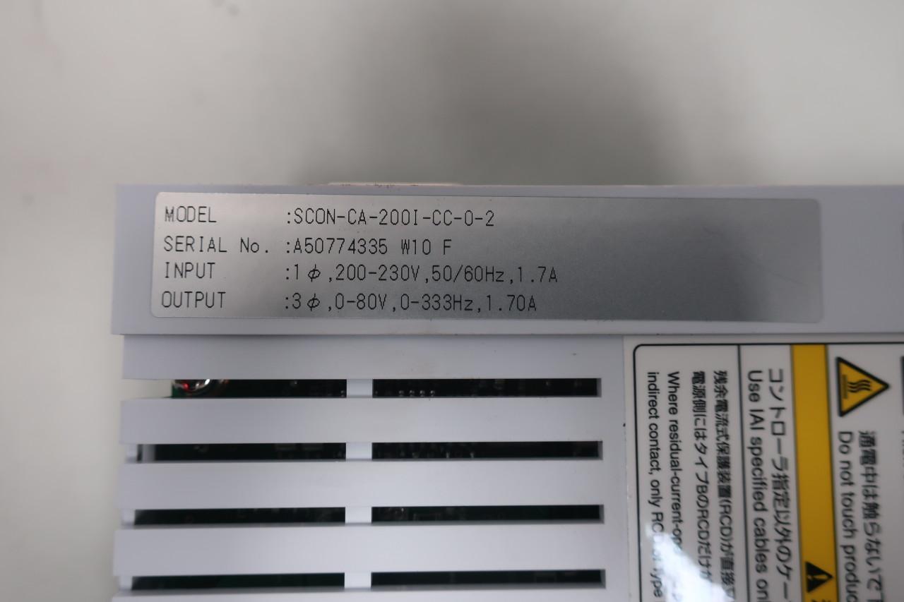 IAI SCON-CA-200I-CC-0-2 0-333HZ 200-230V-AC 0-80V-DC 3PH SERVO