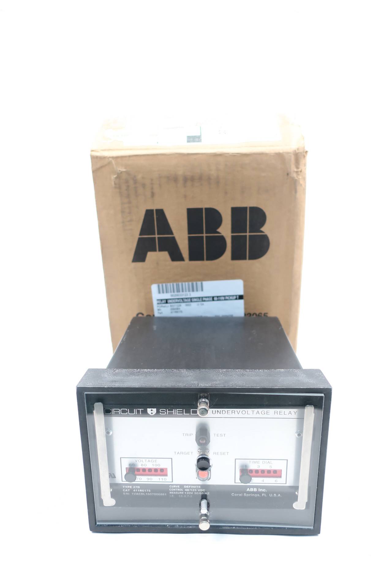 Abb 27D 411R6175 Undervoltage Relay 48/125vdc