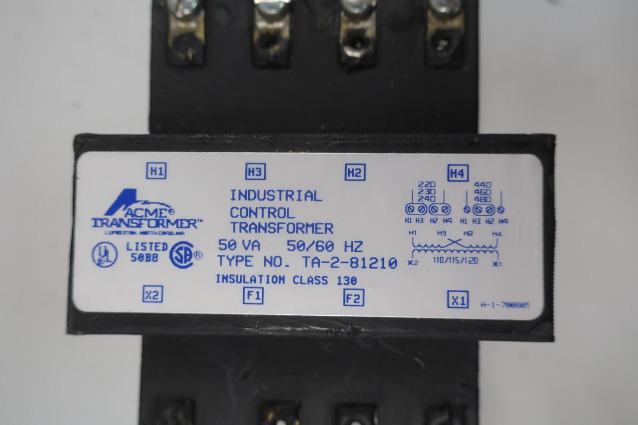 Acme TA-2-81210 Voltage Transformer 1ph 50va 240/480v-ac 120v-ac 
