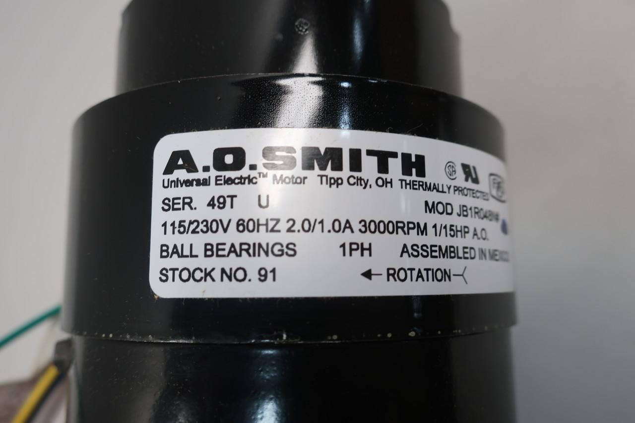 A.O 3875 Smith Fan Motor JF1H045NV 1/8 HP 1Spd 3000RPM