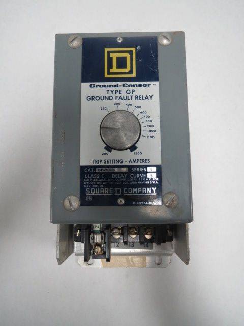 SQUARE D GP-200B GROUND SENSOR FAULT RELAY 2 600V-AC 5VA CONTROL B201151