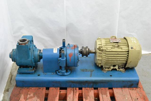 BLACKMER X25B REDUCER 3.4:1 7.5HP 2.5X2.5IN 575V VANE PUMP GEAR MOTOR ...