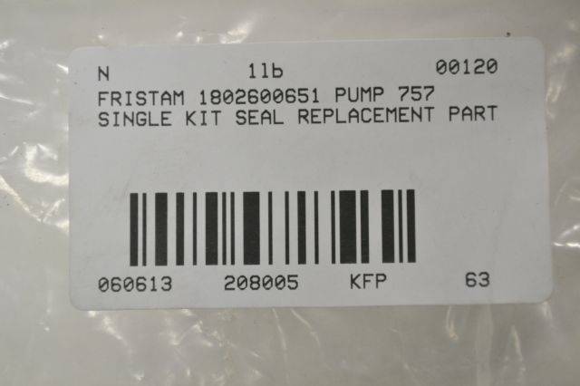 FRISTAM 1802600651 757 SINGLE SEAL PUMP REPLACEMENT PART KIT B208005