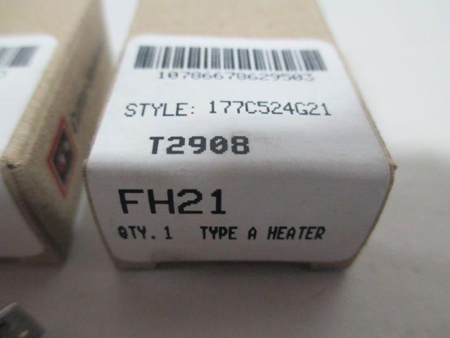 NEW CUTLER HAMMER FH21 TYPE A HEATER T0208 177C524G21 