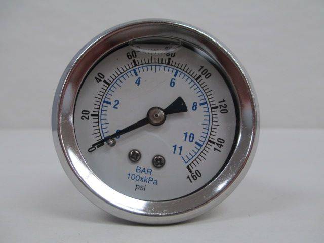 SUPERIOR HYDRAULICS 202L-204F STAINLESS 0-160PSI PRESSURE GAUGE 2IN D214629