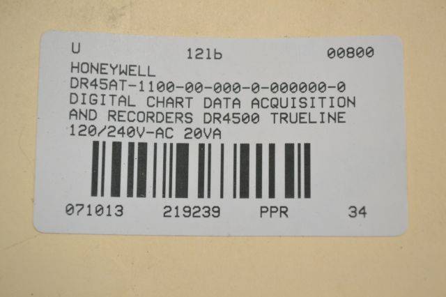 HONEYWELL DR45AT-1100-00-000-0 DIGITAL CHART RECORDER 240V 20VA DR4500