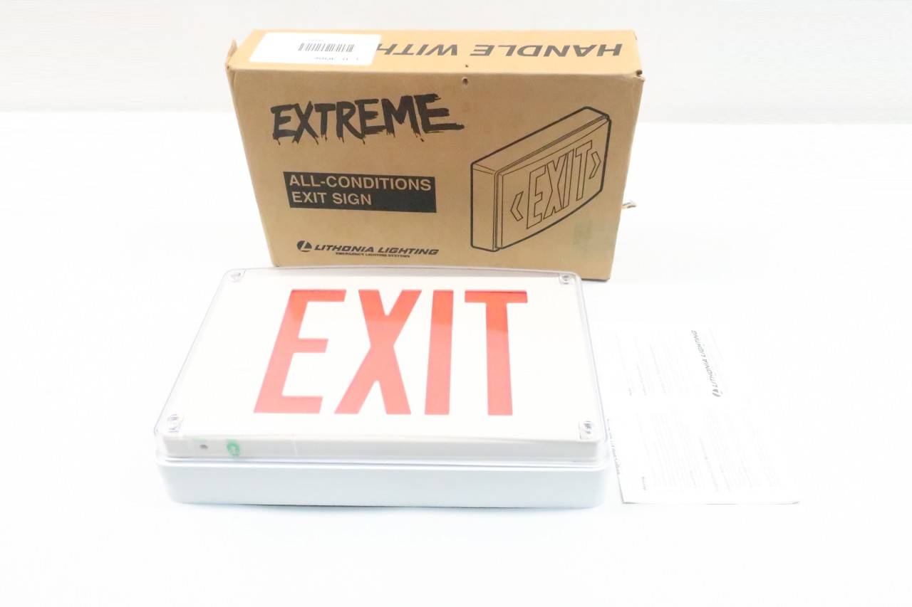 Lithonia Lighting All-Conditions Black Exit Sign LV S 1 R 120/277