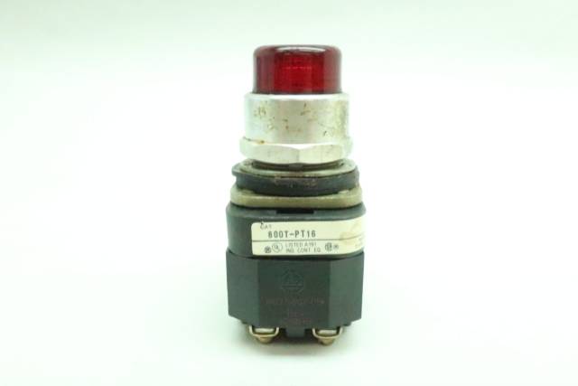 ALLEN BRADLEY 800T-PT16 ILLUMINATED RED PUSHBUTTON 120V-AC SER T