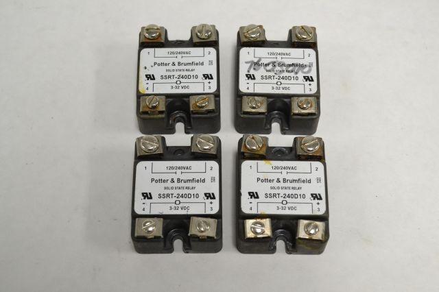 NEW Potter & Brumfield SSRT-240D10 Solid State Relay 120/240VAC/ Input 3-32VDC 