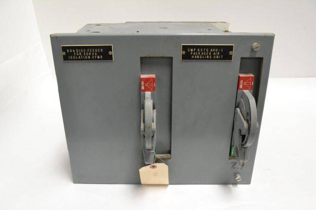 Allen Bradley 2100 Dual Feeder Mcc Bucket Assembly Fusible 60a 600v 3p