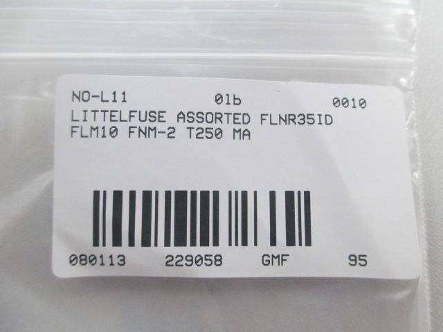 Lot 11 New Littelfuse ASSORTED FLNR35ID FLM10 FNM-2 T250ma Fuse D229058