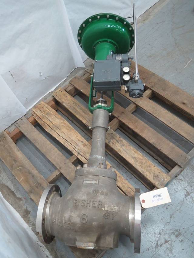 FISHER 657 ES ACTUATOR SIZE 45 STAINLESS FLANGED 150 6IN CONTROL VALVE