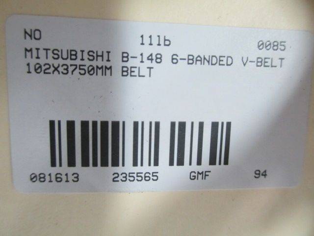 Mitsubishi B 148 6 Banded V Belt 102x3750mm Belt D