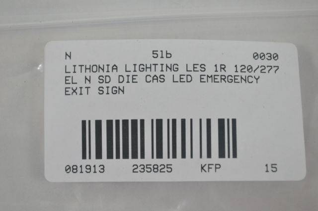 Lithonia Lighting Le S 1 R El N SD Aluminum LED Emergency Exit Sign