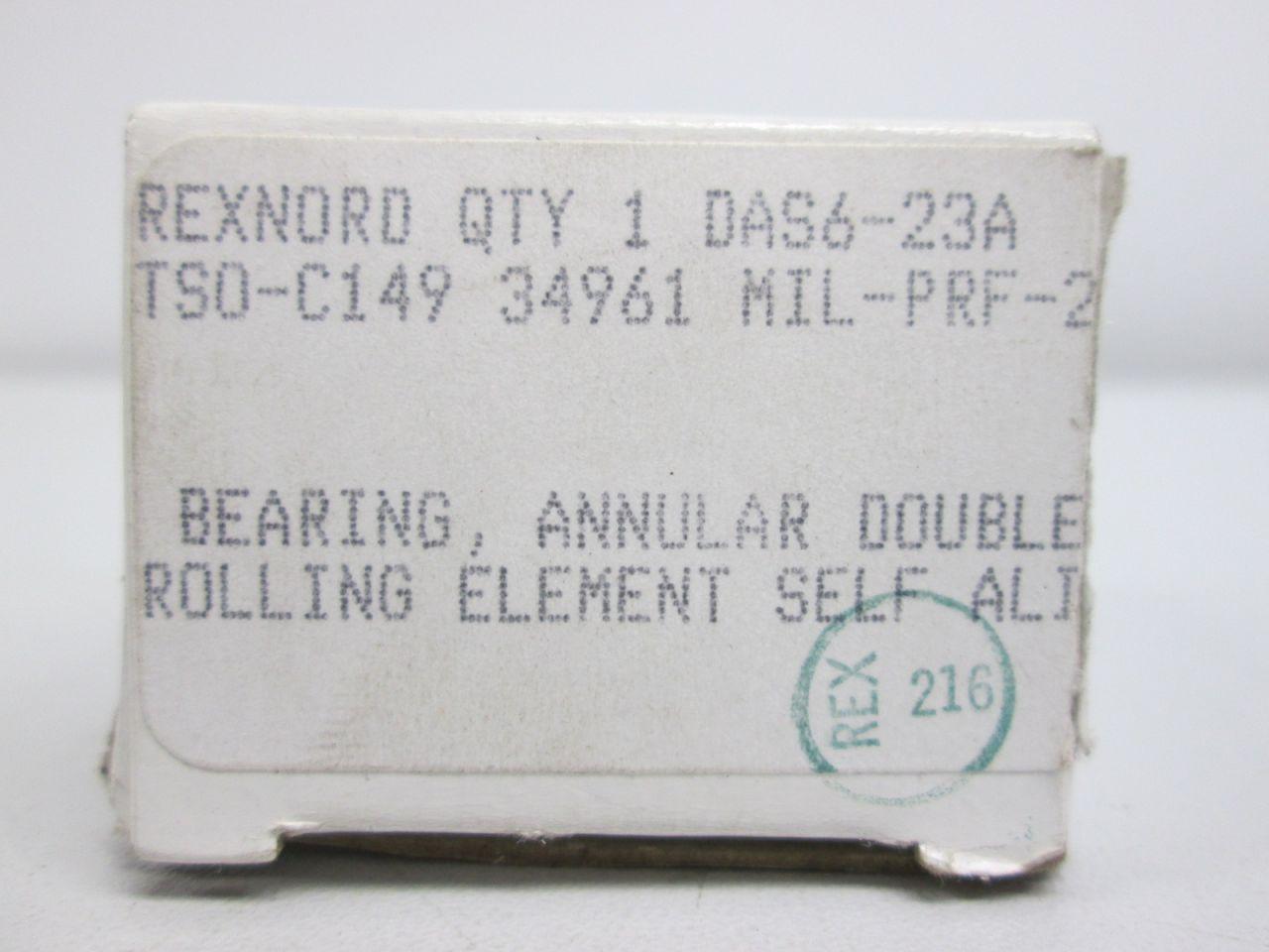 REXNORD 77896-DAS6-23A SHAFER ROLLER BEARING Aircraft 