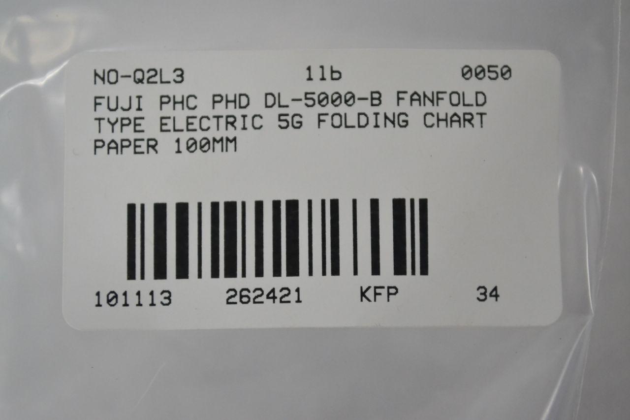 LOT 3 FUJI PHC PHD DL-5000-B FANFOLD TYPE 5G FOLDING CHART PAPER 100MM ...