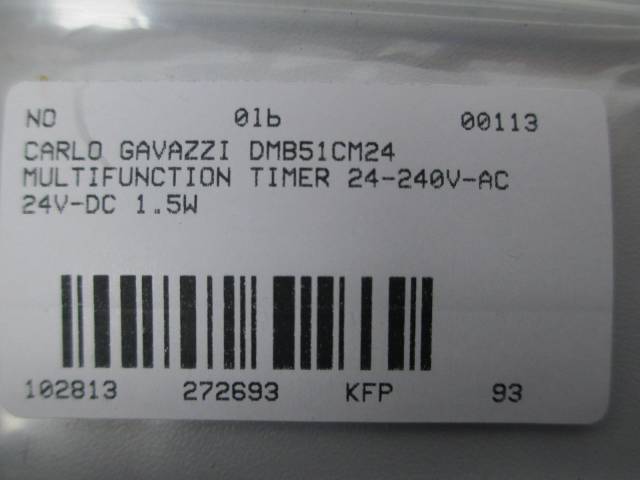 CARLO GAVAZZI DMB51CM24 MULTIFUNCTION TIMER 24-240V-AC 24V-DC 1.5W D272693