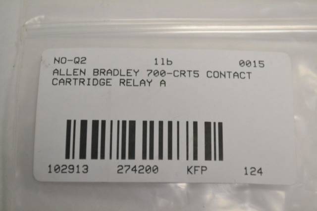 ALLEN BRADLEY 700-CRT5 CONTACT CARTRIDGE RELAY A B274200