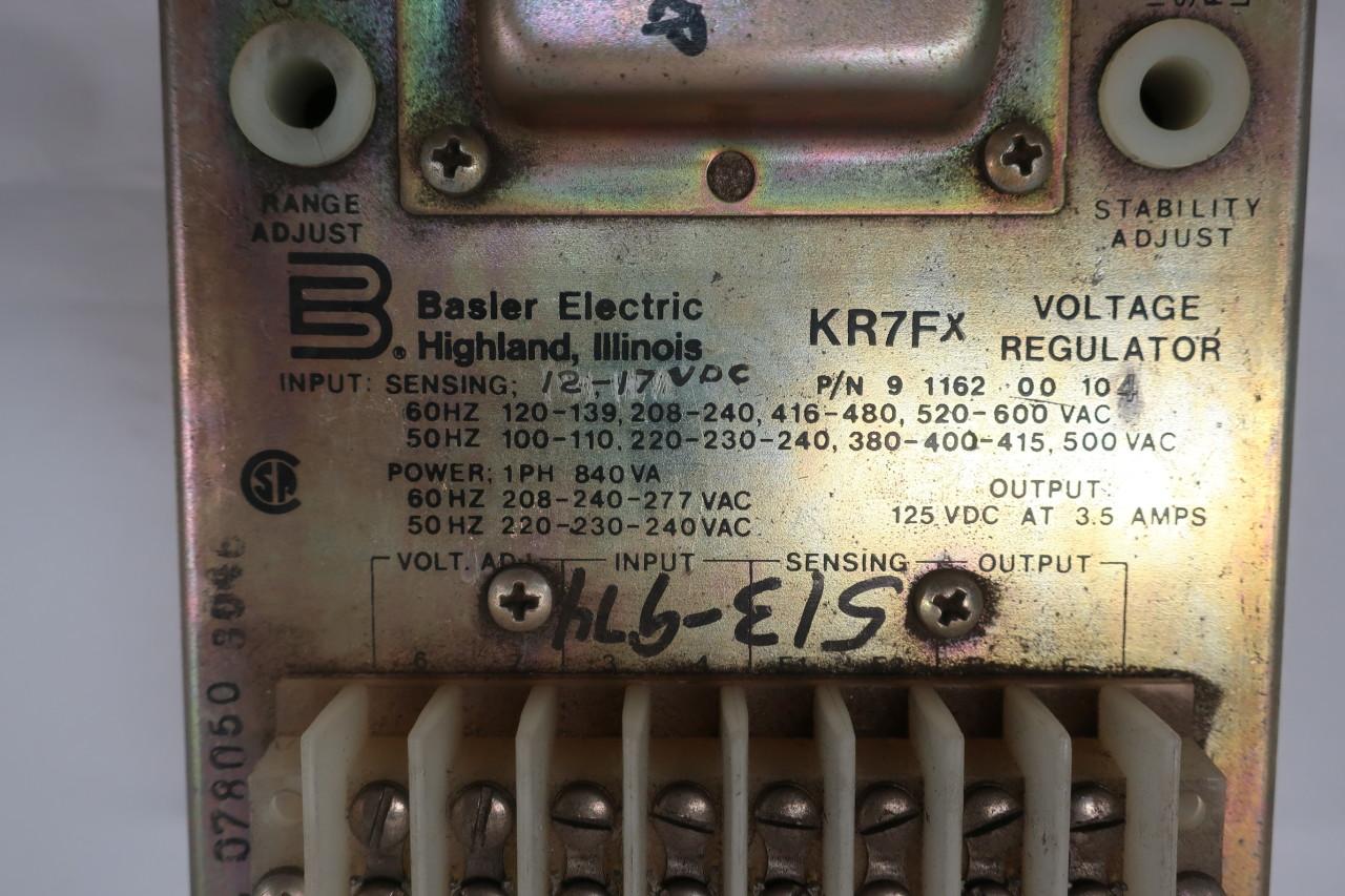 Basler Electric KR7F Voltage Regulator 120 139 208 240 416 480 520