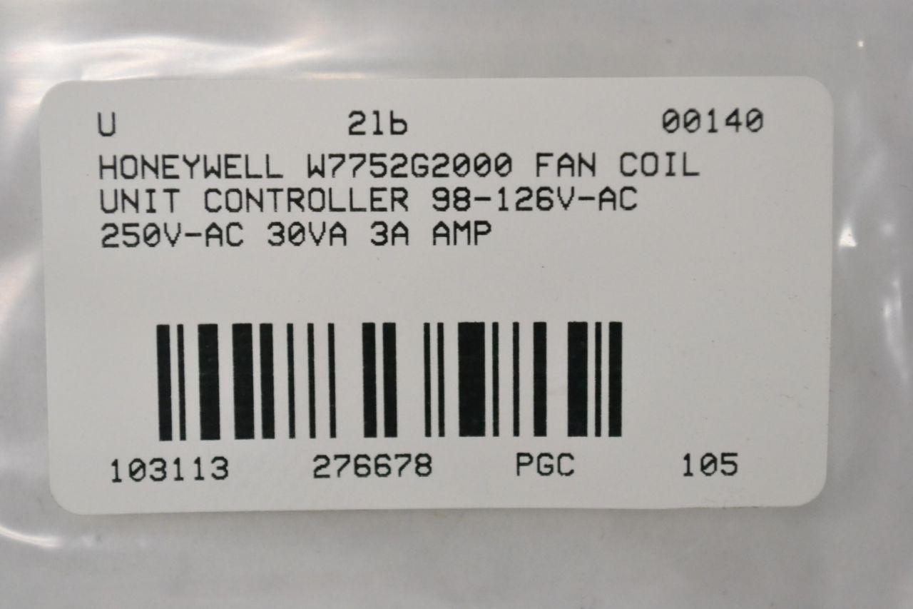 HONEYWELL W7752G2000 FAN COIL UNIT CONTROLLER