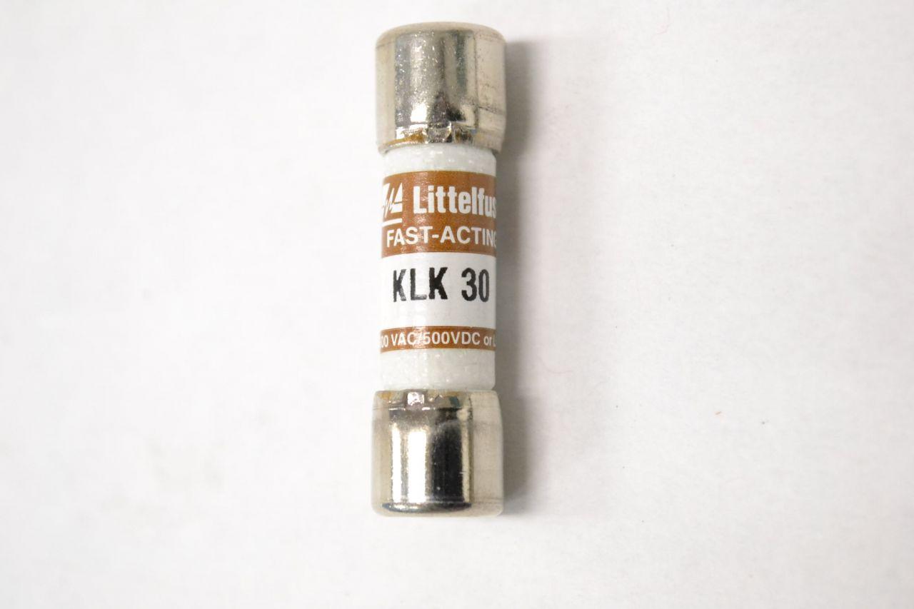 LOT 6 LITTELFUSE KLK 30 FUSE 600V-AC 30A AMP FAST ACTING B280502