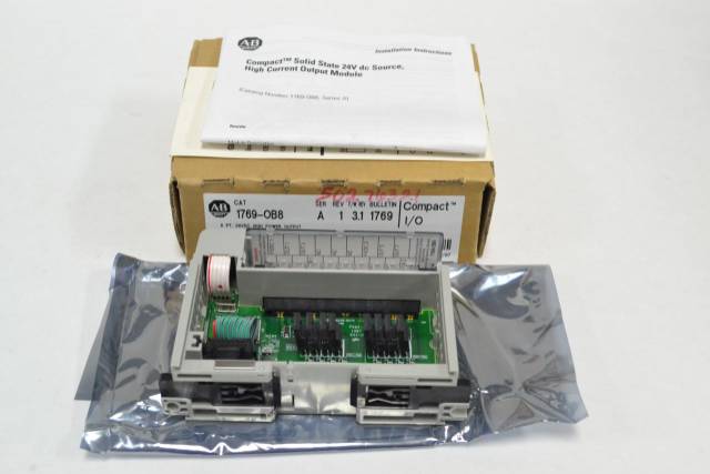 ALLEN BRADLEY 1769-OB8 COMPACT I/O 8POINT OUTPUT MODULE SER A 24V-DC ...