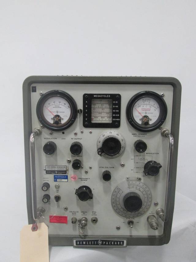 HEWLETT PACKARD HP 608E VHF SIGNAL GENERATOR TEST EQUIPMENT 115/230V-AC ...