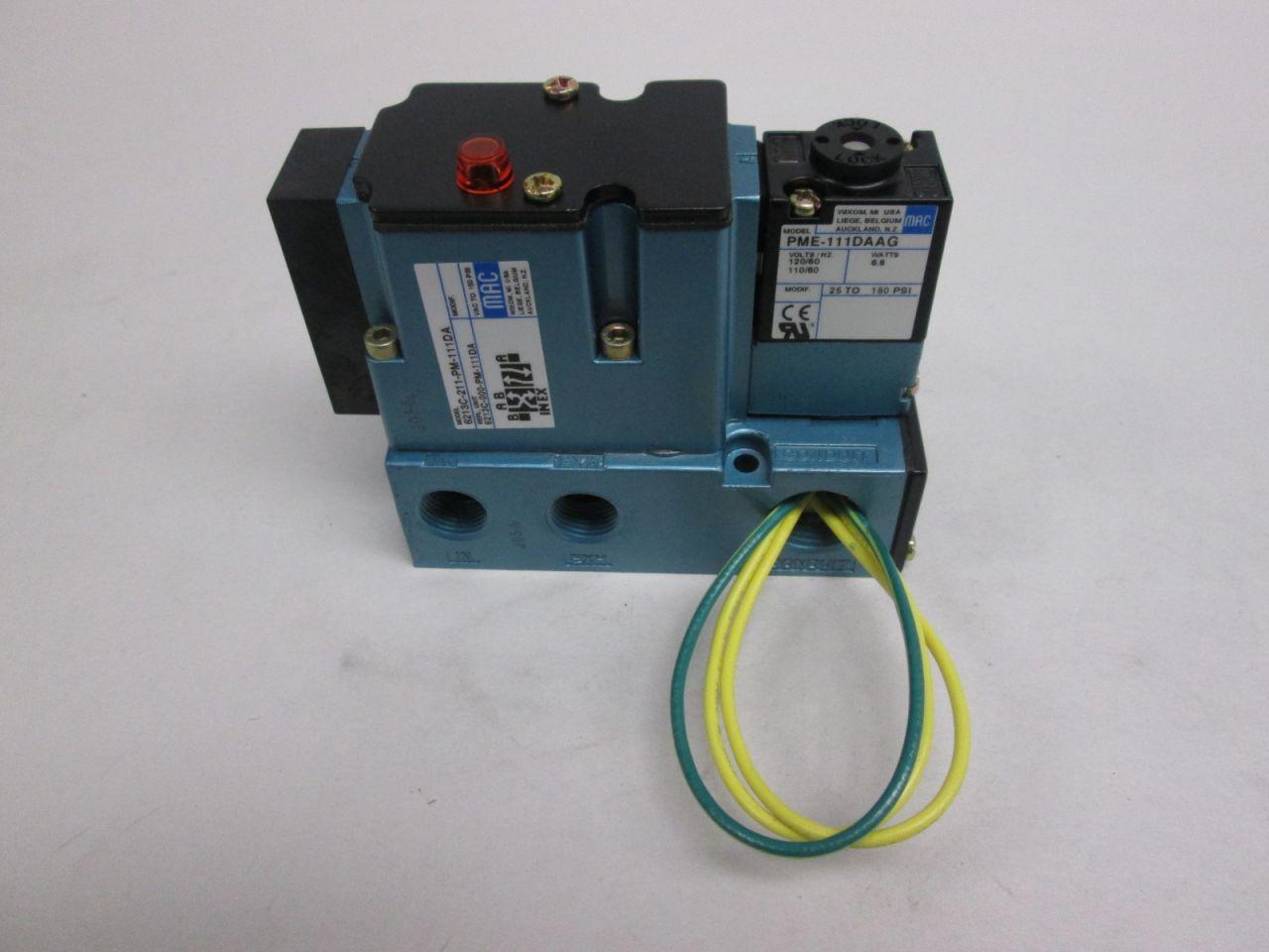 Elettrovalvola Pneumatica MAC 6513B-211-PM-112DA 120V AC 1/2 NPT 150 PSI