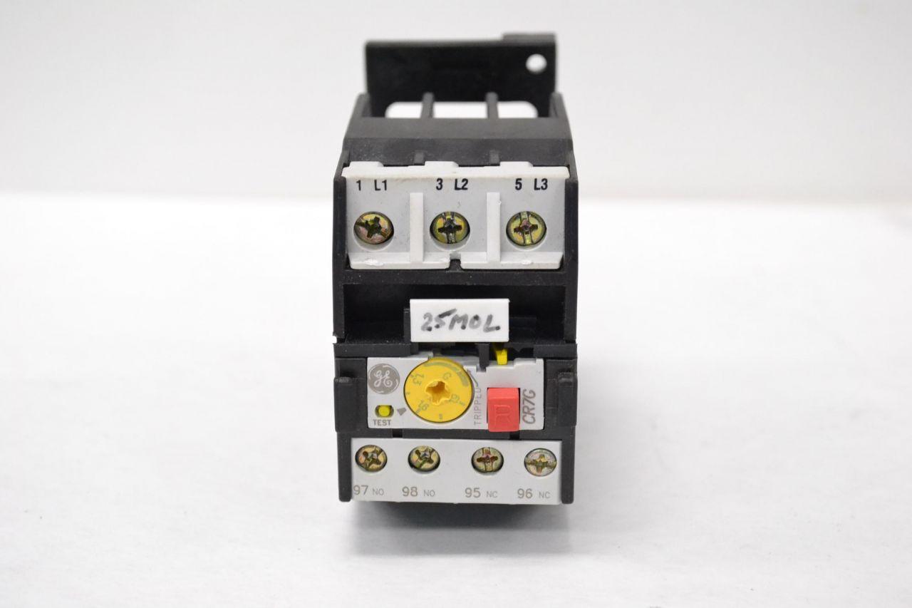 Details about   GENERAL ELECTRIC  CR7G1TG  OVERLOAD RELAY 1.3-1.9A RANGE & CR7XY3  BASE 