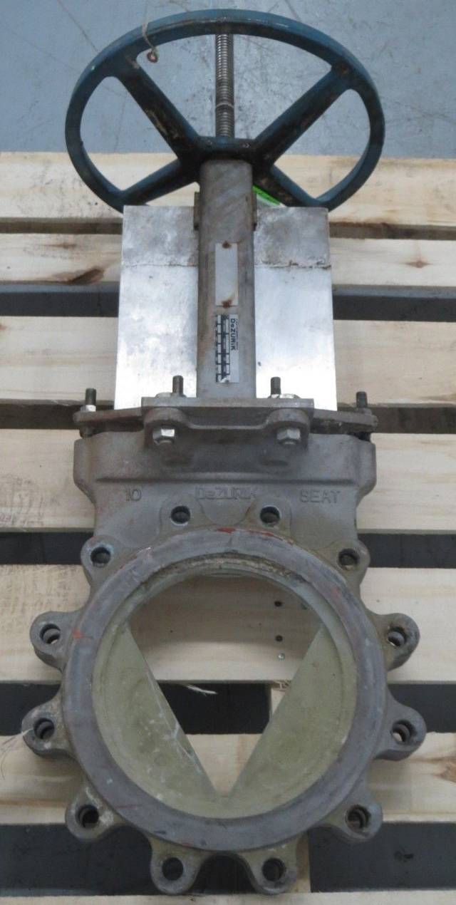 DEZURIK 9337156 HANDWHEELED 150 STAINLESS FLANGED 10 IN KNIFE GATE