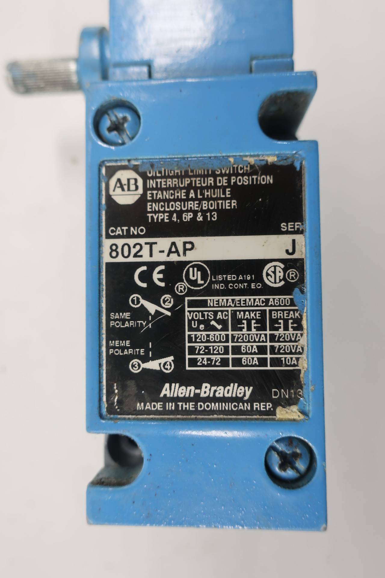 allen bradley 802t catalog on Allen Bradley 802t Ap Limit Switch Ser J
