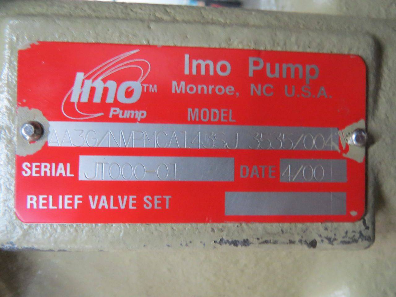 Imo 3g Nvpmca143sj 3535 004 Three Screw Valve Hydraulic Pump B Imo 3g Nvpmca143sj 3535 004 Three Screw Valve Hydraulic Pump B