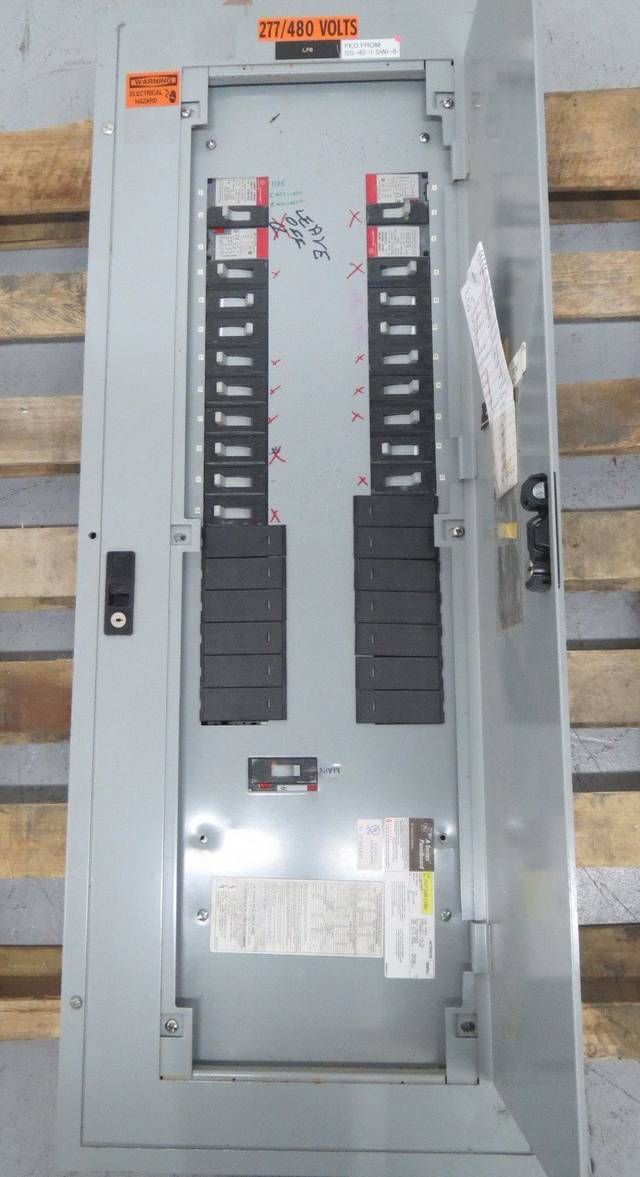 GENERAL ELECTRIC GE ADF3361DBX 225A 480/277V BREAKER DISTRIBUTION PANEL ...